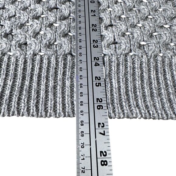 Aran Crafts Jacquard Pullover Sweater Women’s XL Gray Blue Merino Wool Knit New - Picture 9 of 9